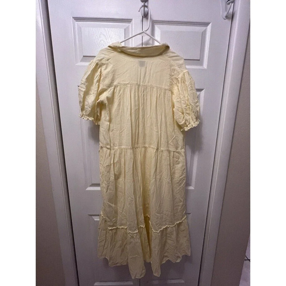 ESBY Cotton pippa SS Mid Dress Limoncello Yellow Size Small - Picture 3 of 9